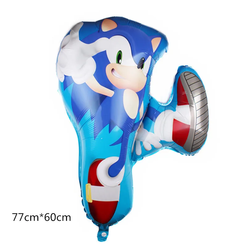 Children's Birthday Theme New Cartoon Sonic Aluminum Foil Balloon Decoration Baby Shower Party Supplies Male and Female Gift Toy