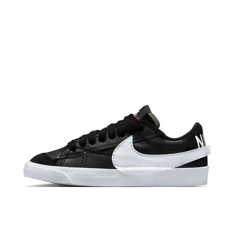 Nike Blazer Suede Comfortable, Versatile, Casual, Simple Low Cut Board Shoes for Both Men and Women in Black