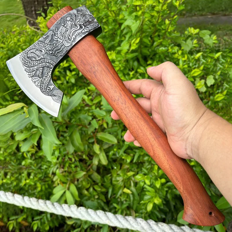 فأس تكتيكي متعدد الوظائف للدفاع عن النفس في الهواء الطلق فأس يدوي لقطع الخشب السياحي لمستلزمات التخييم الحطاب #2