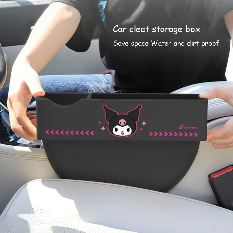 Anime Cartoon Kuromi Kawaii Car Seat Gaps Storage Box Vehicle Mounted Accessories Co-Pilots Seat Portable Storage Box Girl Gift