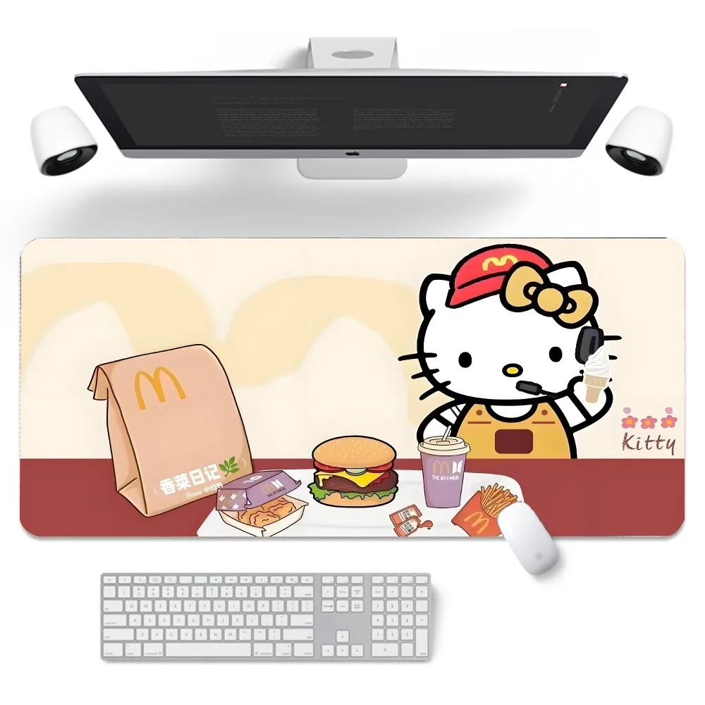 Cute Cat Hello K-Kitty Mousepad New Arrivals Large Gaming Mousepad L XL XXL Gamer Mouse Pad Size For Keyboards Mat