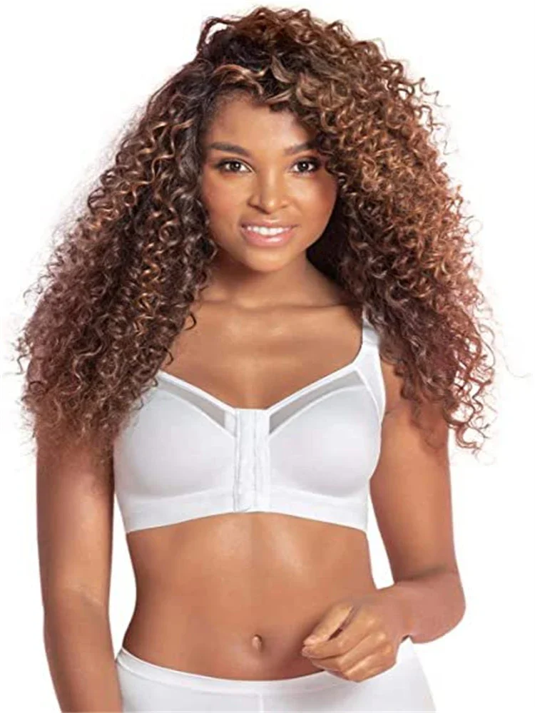 

Sports Bra Shaping Top Comfortable Bras for Women Front Hooks Closure Posture Cross Back Corset Fitness Yoga Running Brassiere