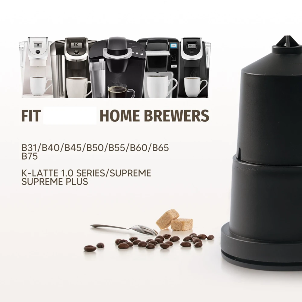 Taza K de filtro de café PP de calidad alimentaria para filtro recargable de cafetera Keurig B45, negro 2 uds