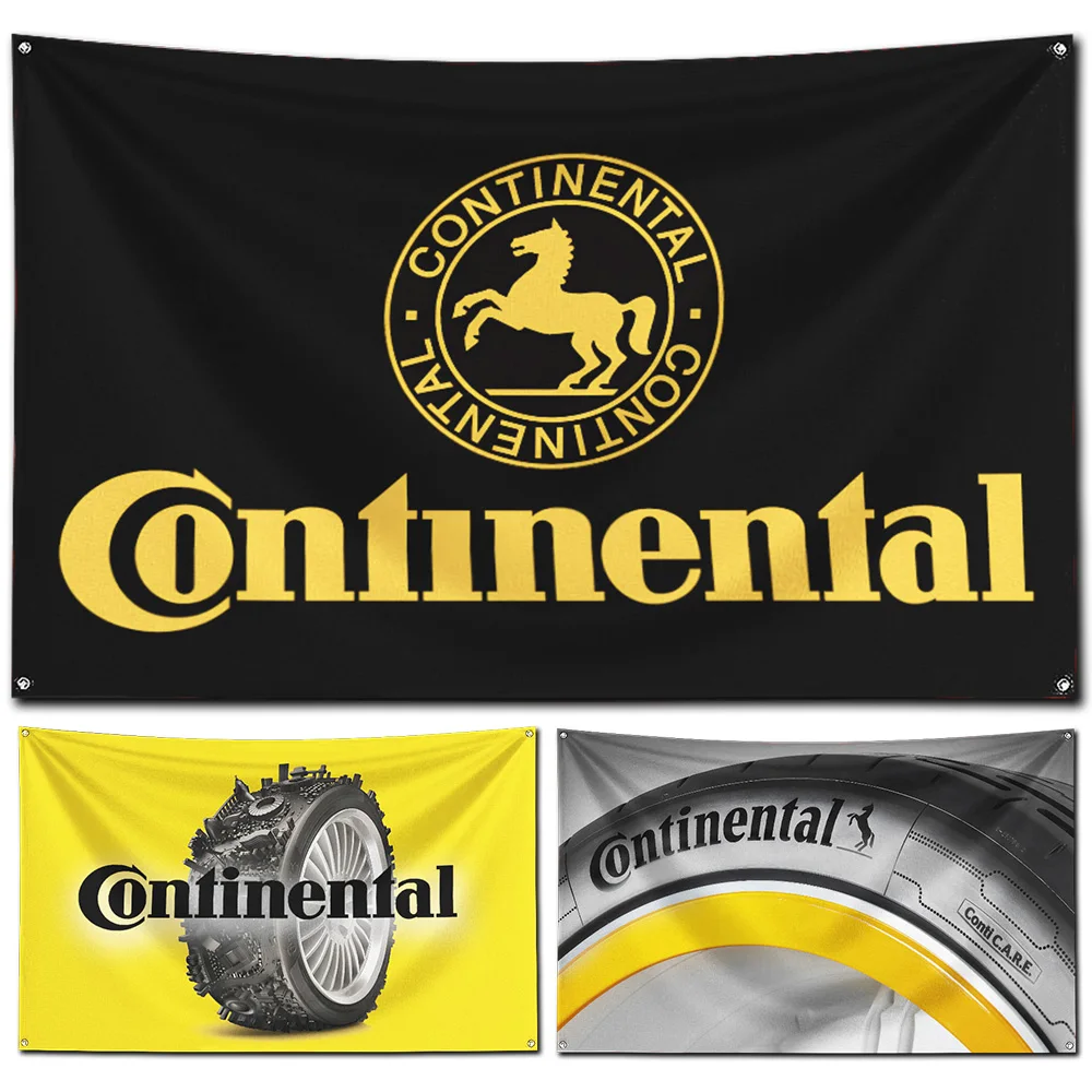 60x90cm Continentals Flag Polyester Digital Printing Banner for Garage Wall Art Out Door Decoration