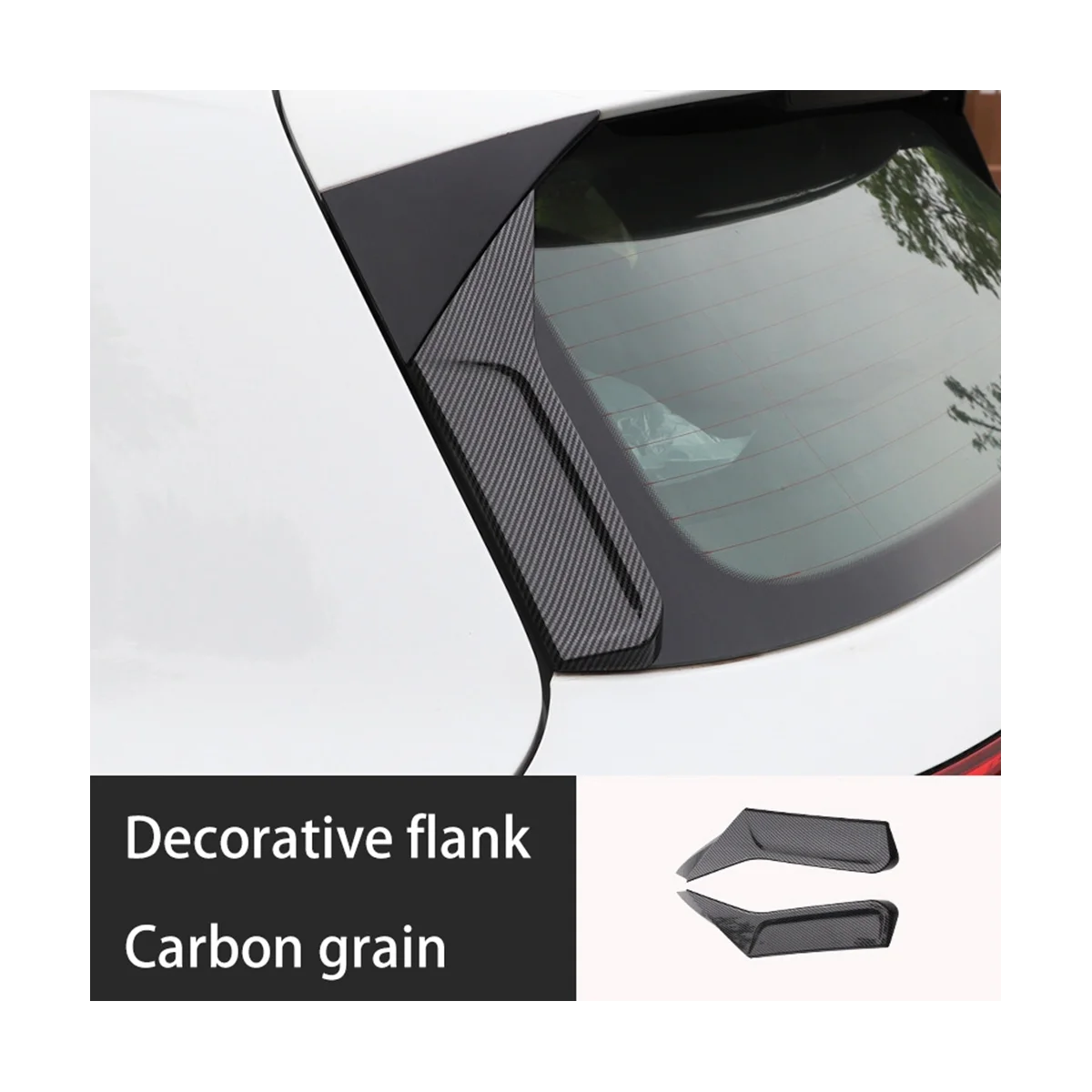 For VW Golf 8 Side Spoilers Tail Fins Rline Exterior Modifications Wraparound Deflectors Accessorie Glossy Black