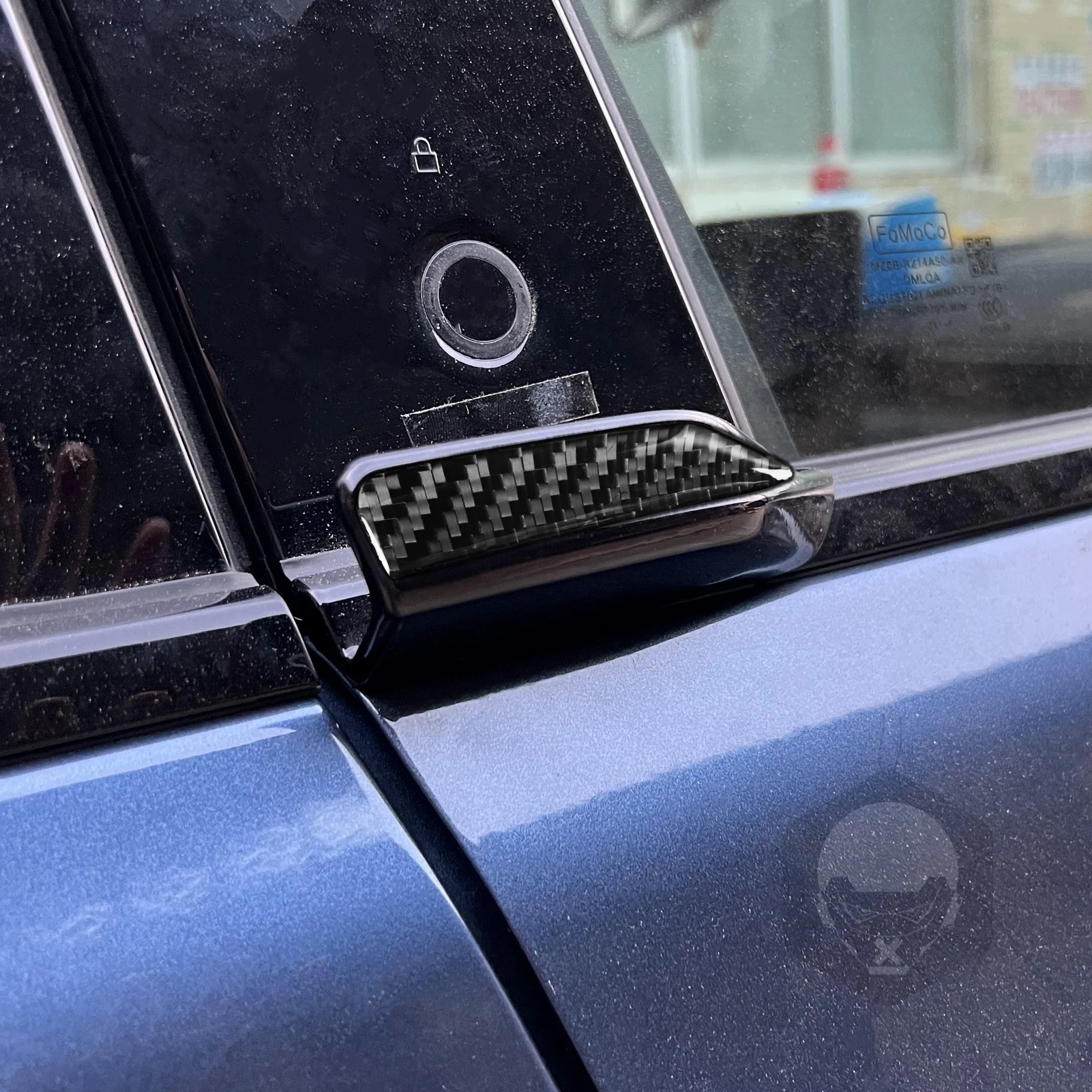 For Ford Mustang Mach-E 2021 2022 Car Accessories Carbon Fiber Exterior Outer Door Handle Panel Trim Cover Sticker Modification