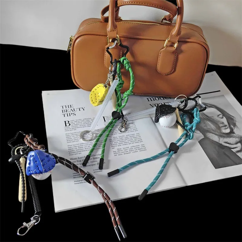 Hot Ins Style Maximalism Trend Anime IP Bag Pendant Cute Doll Personalized Decoration Keychain Straps Phone Lanyard Phone Charm