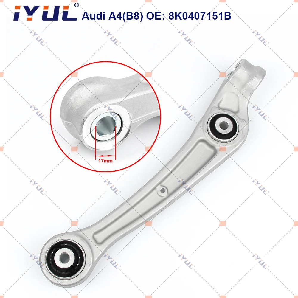 Front Lower Suspension Control Arm Straight 17mm For Audi A4 8K2 8K5 8KH B8 A5 8F7 8TA Q5 17mm 8K0407151B 8K0407152B