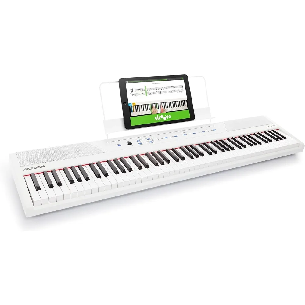 Recital – 88 Key Digital Piano Keyboard with Semi Weighted Keys, 2x20W Speakers, 5 Voices, Split, Layer and Lesson Mode