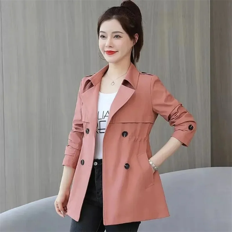 

Women's Windbreaker 2023Autumn New Korean Wild Stand-Collar Fashion Trench Coat Female Student Windbreaker Coat Lining Outerwear