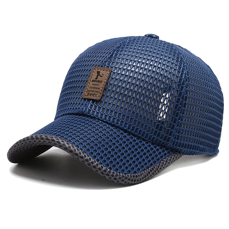 Gorra de béisbol de malla para hombre y mujer, gorro transpirable ajustable, secado rápido, para correr, deportes al aire libre