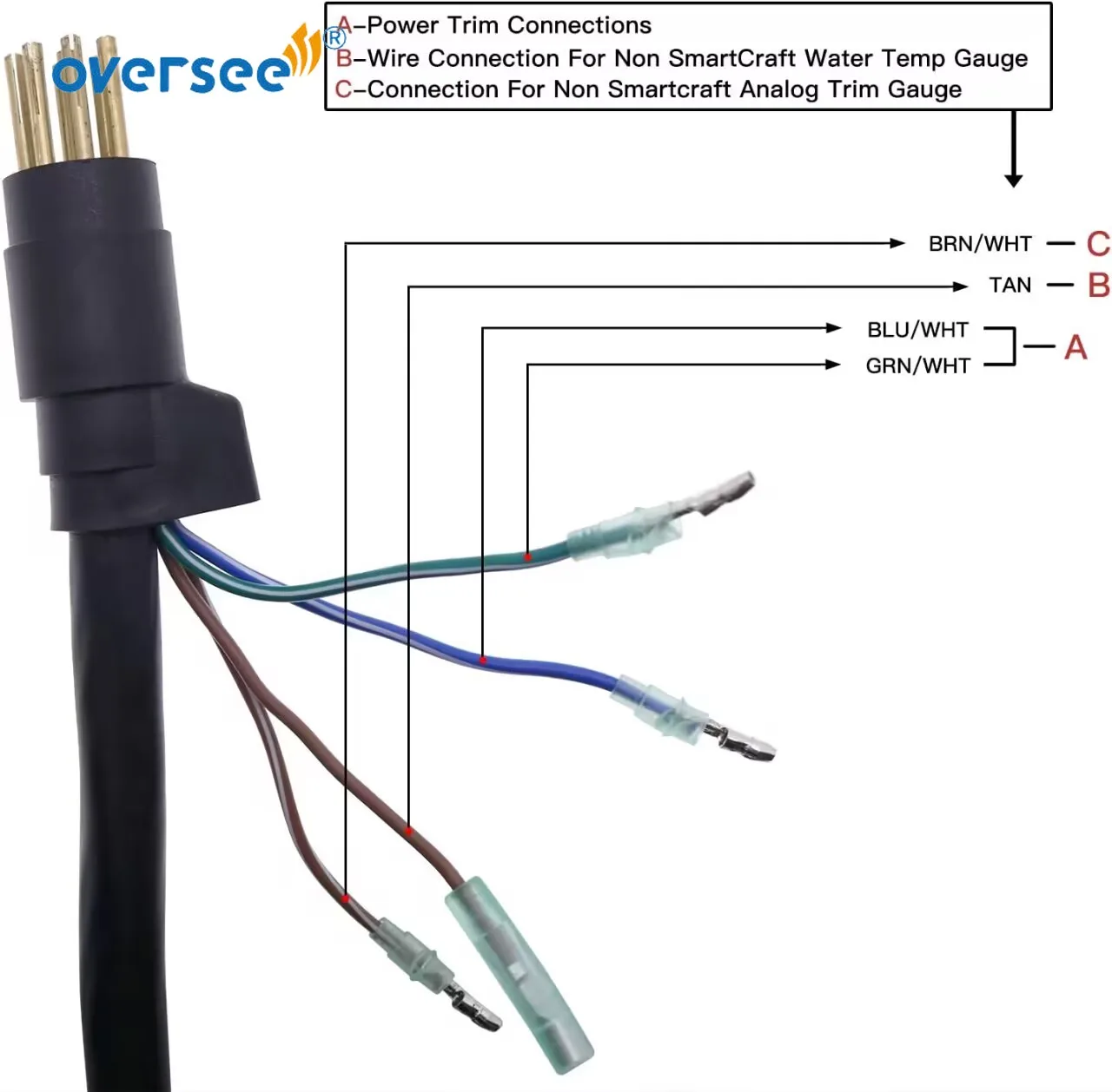 Oversee Outboard engine oil control 881170A3 For Mercury Side Mount Control Box Remote Control-4000 Side Mount(Non Power Trim)