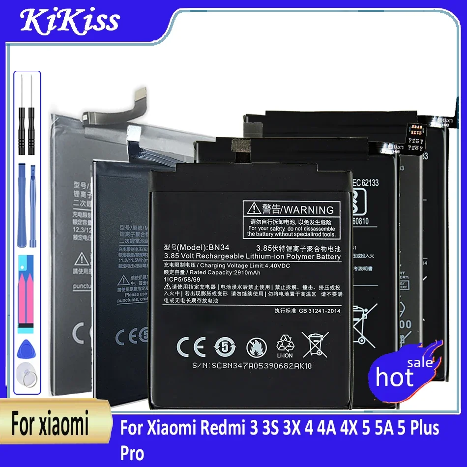 Battery For Xiaomi Redmi 3 3S 3X 4 4A 4X 5A 5 Plus Pro Prime BM47 BM4A BN30 BN34 BN35 BN40 BN42 BN44