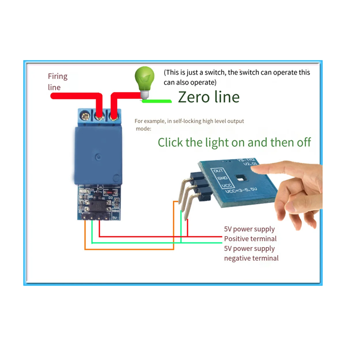 정전식 터치 센서 스위치 모듈, LED 조명 포함, 자동 잠금 또는 조그 모드 DC3V-5.5V, TTP223, 10 개