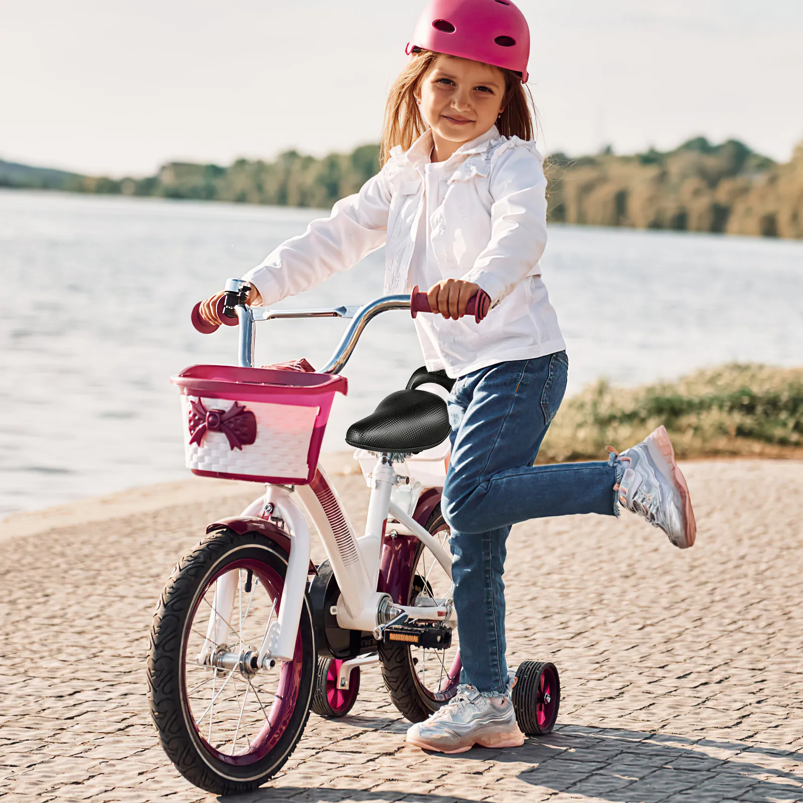 

Children Road Bike Cushion Pad Comfortable Lightweight Easy Install Cycling Seat For Roadbike Mountainbike