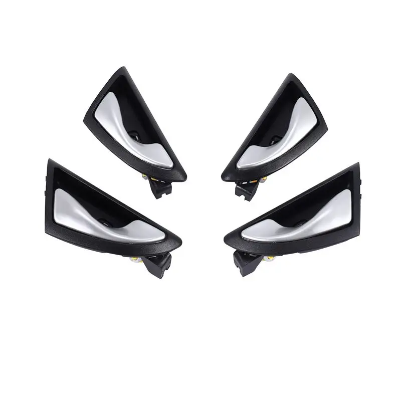 A76T-4Pcs manija de puerta Interior de coche perilla abierta para JAC J3 J3S Torino 2009-2015 6105230U8010 6105240U8010 plata mate