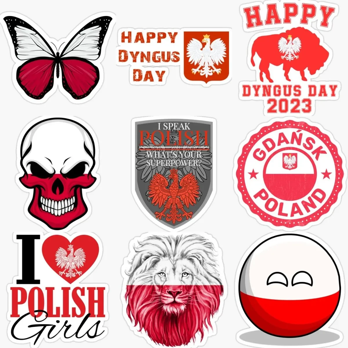 

Poland Flag National Emblem Eagle Creative Stickers for Decorate Car Van Truck Off-road Table Fridge Wall Bicycle Camper