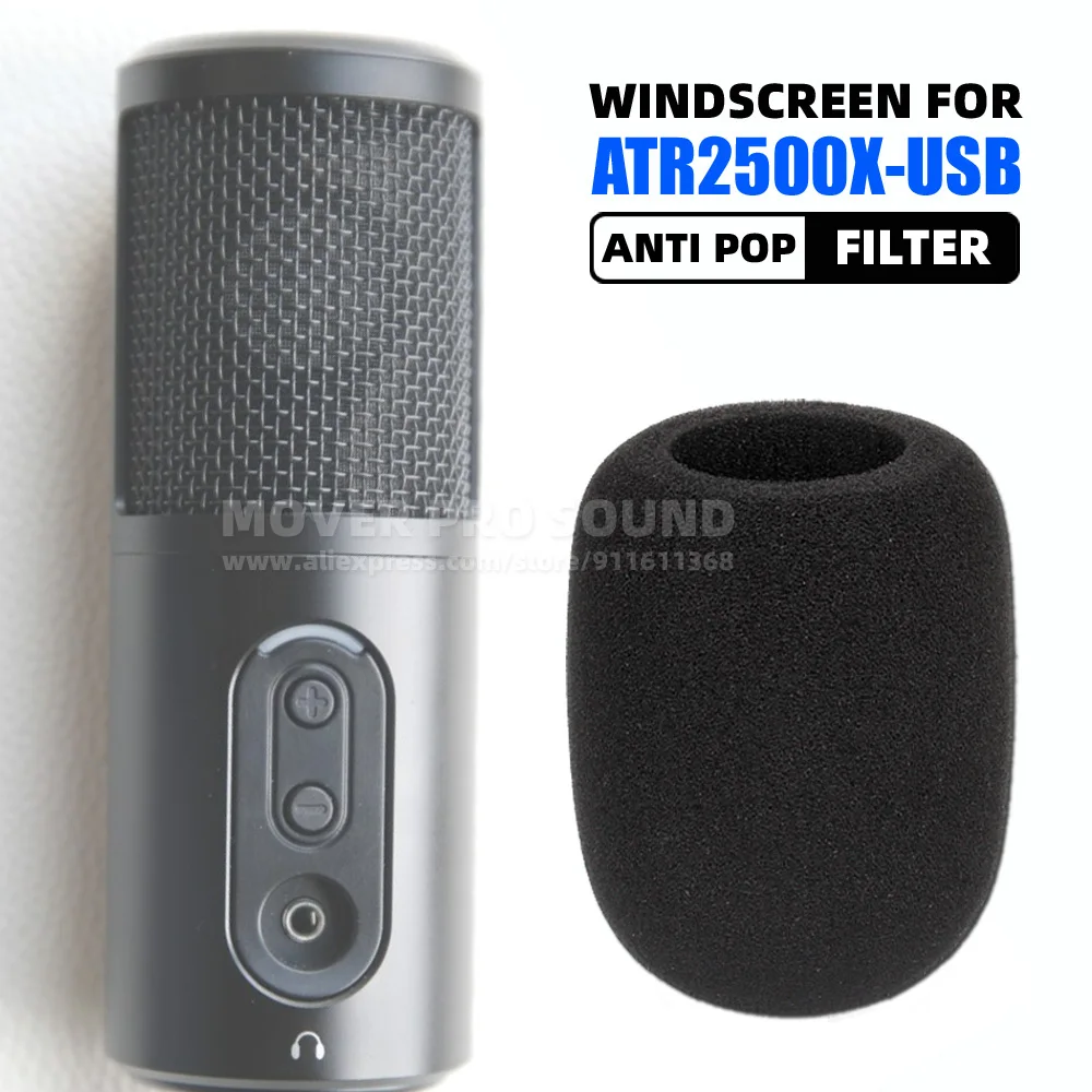 

Mic Cover Windscreen For Audio Technica ATR2500x-USB ATR2500 ATR 2500 X Microphone Windproof Shield Sponge Pop Filter Windshield