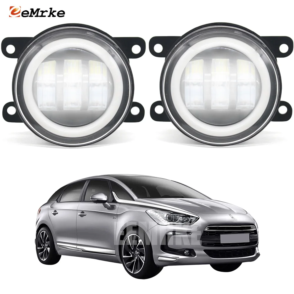 Led Fog Lights PTF 30W with Lens for Citroen DS5 DS 5 Car Turn Signal Light Light Angel Eye DRL Daytime Running Lamp Assembly