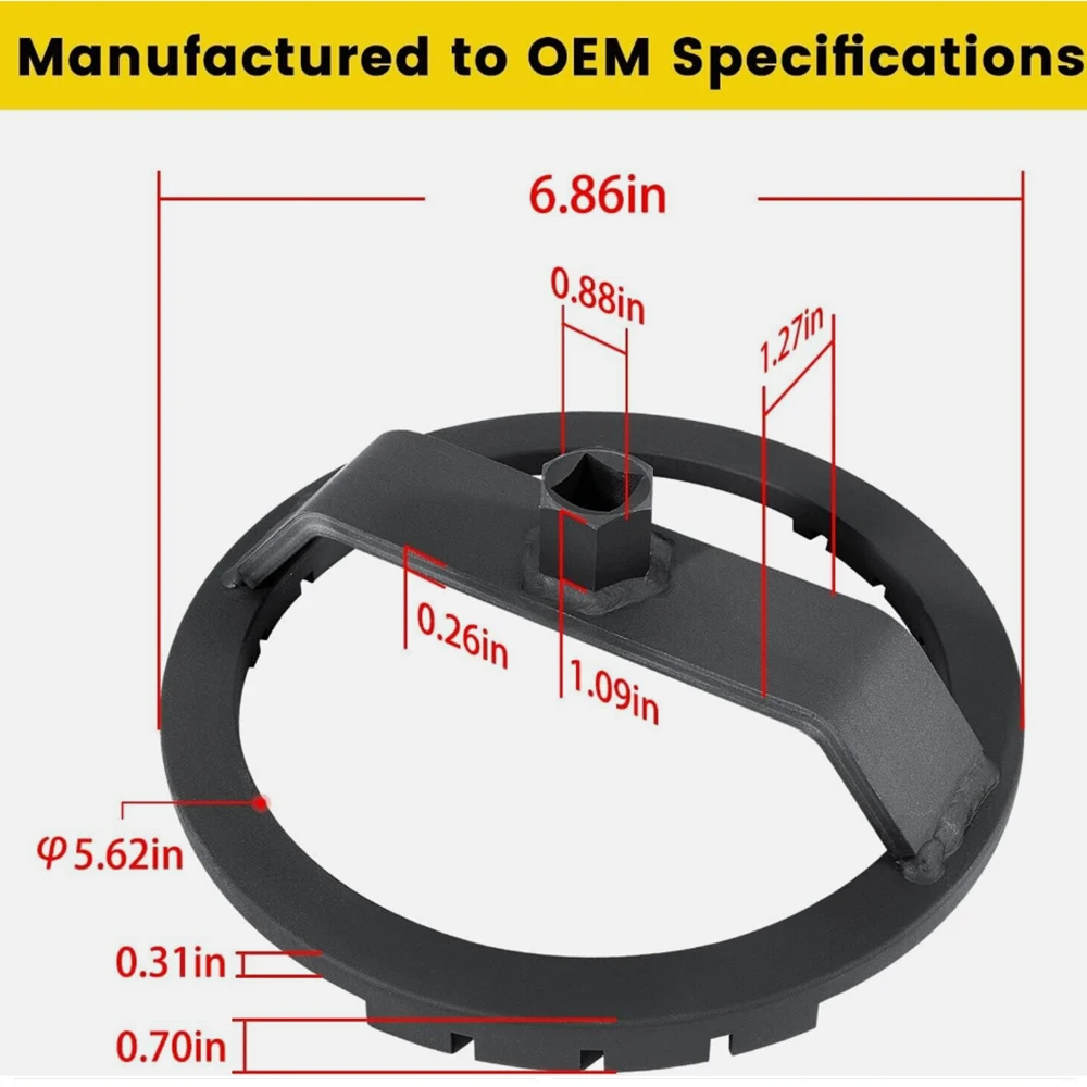 연료 탱크 캡 렌치, 연료 펌프 발신기 잠금 링 도구, 범용 연료 탱크 캡 제거 도구, 100-170mm