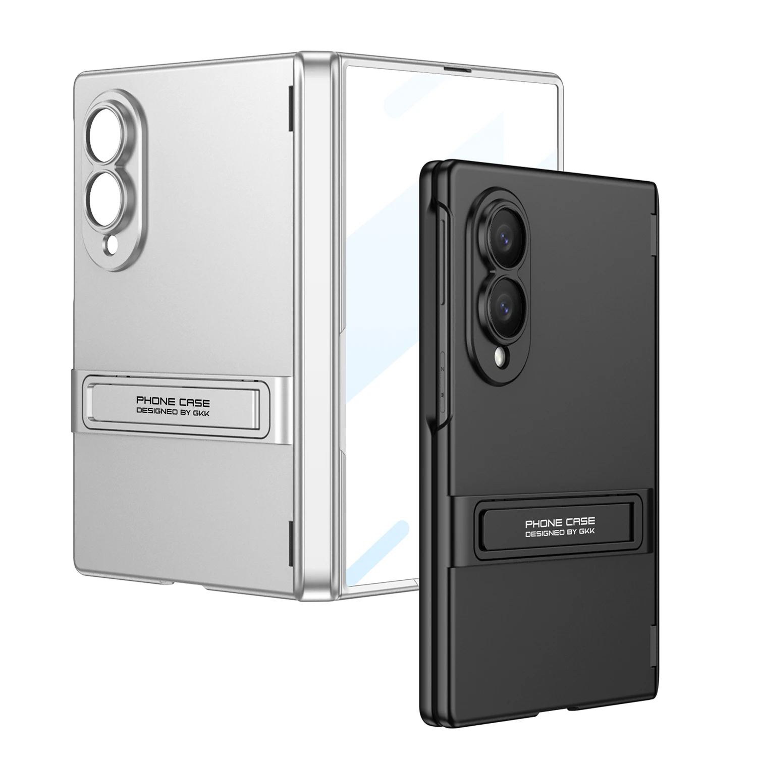 Strap Holder Casing For Samsung Galaxy Z Fold 8 Wide Case Hinge Protective AG Back with Front film Mobile Phone Back Cover