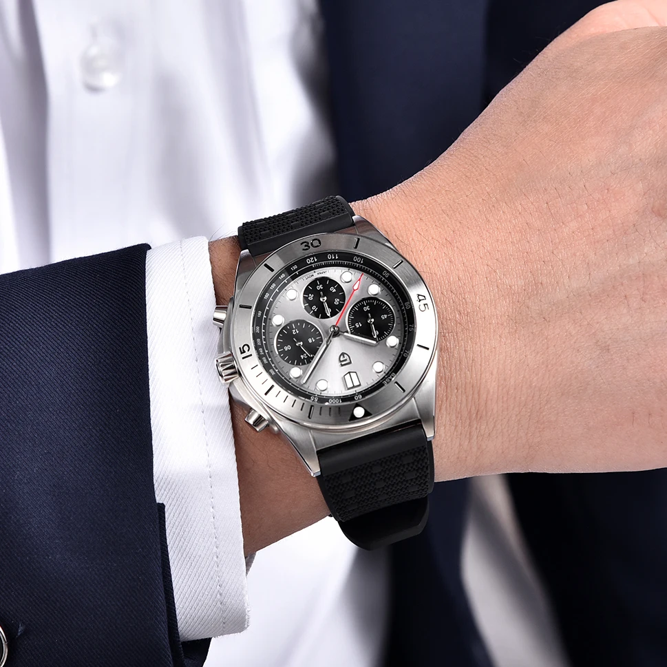 PAGANI DESIGN Chronograph Quartz Watch For Men Stainless steel Diving Wristwatch men Luxury Sapphire glass 2023 New Mens Watches