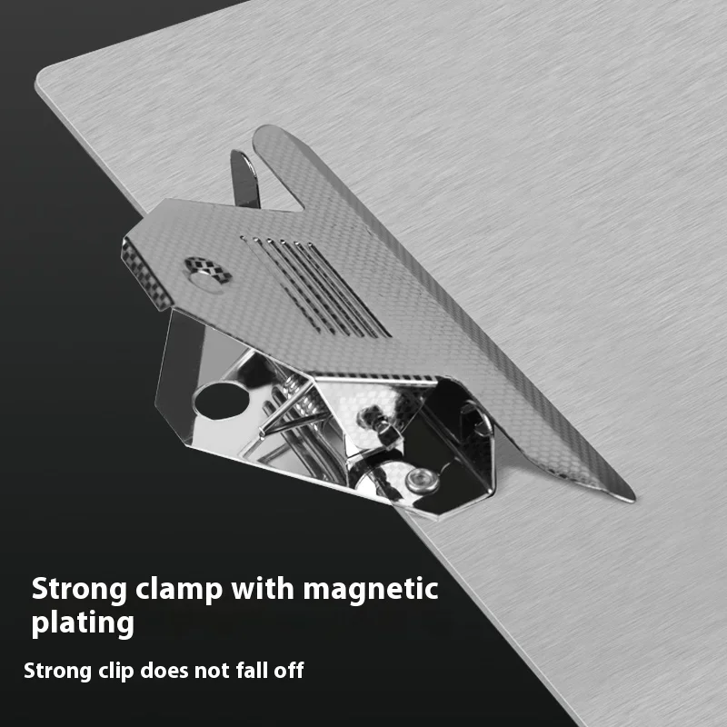 Boîte de rangement pour presse-papiers en acier inoxydable, plaque de classement, dossier en métal, menu d'écriture, panneau à clip, porte-papier, organisateur de fichiers A4, bureau