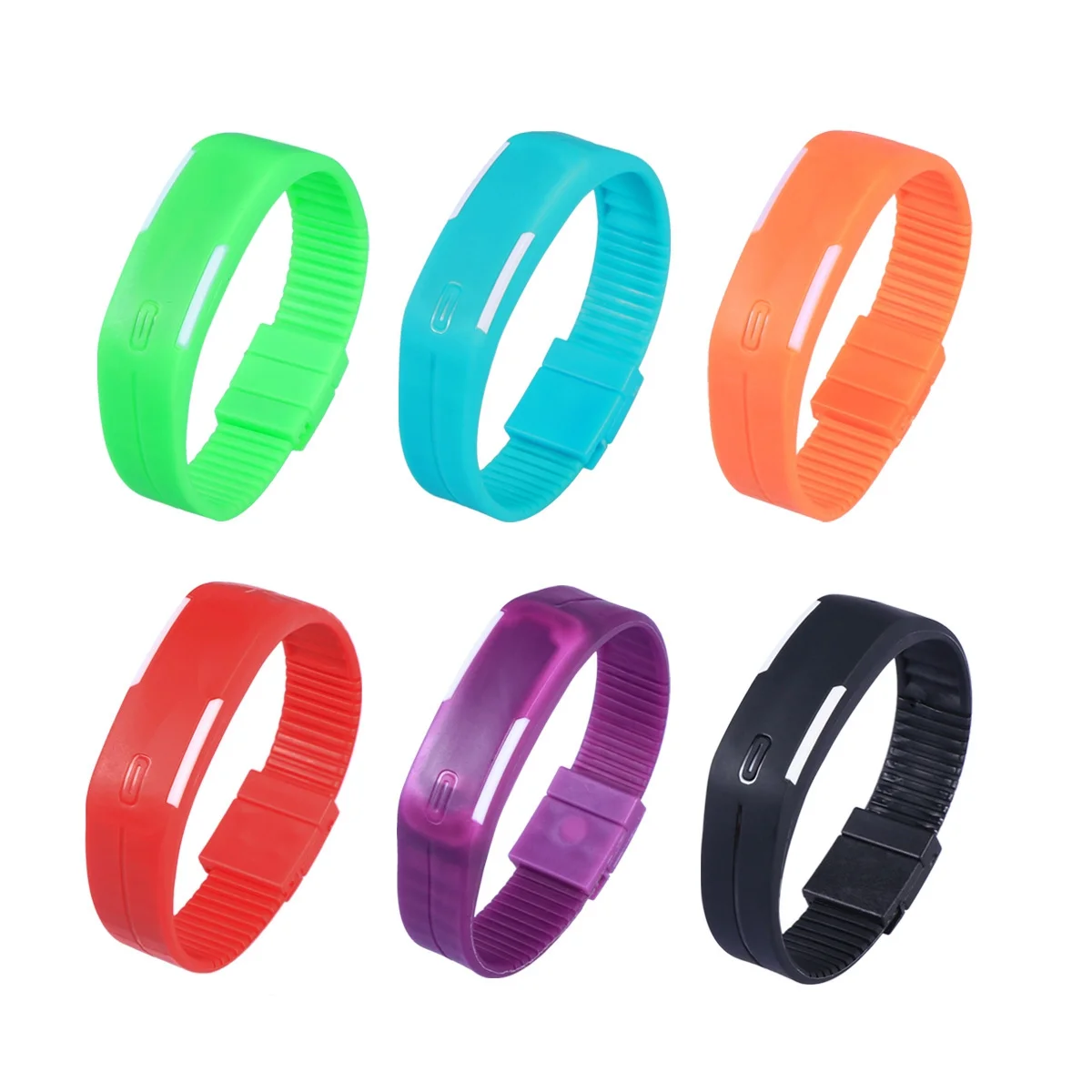 

LED Wristband Purple Silicone Replacement Band for Students Intelligent Voice Function Waterproof Smart Bracelet
