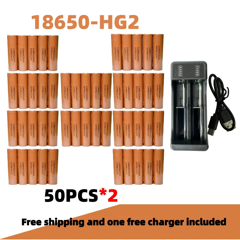 100% New Original HG2 18650 Battery 3200mAh Battery 18650 HG2 3.7V Discharge 25A Dedicated For Power Rechargeable Battery