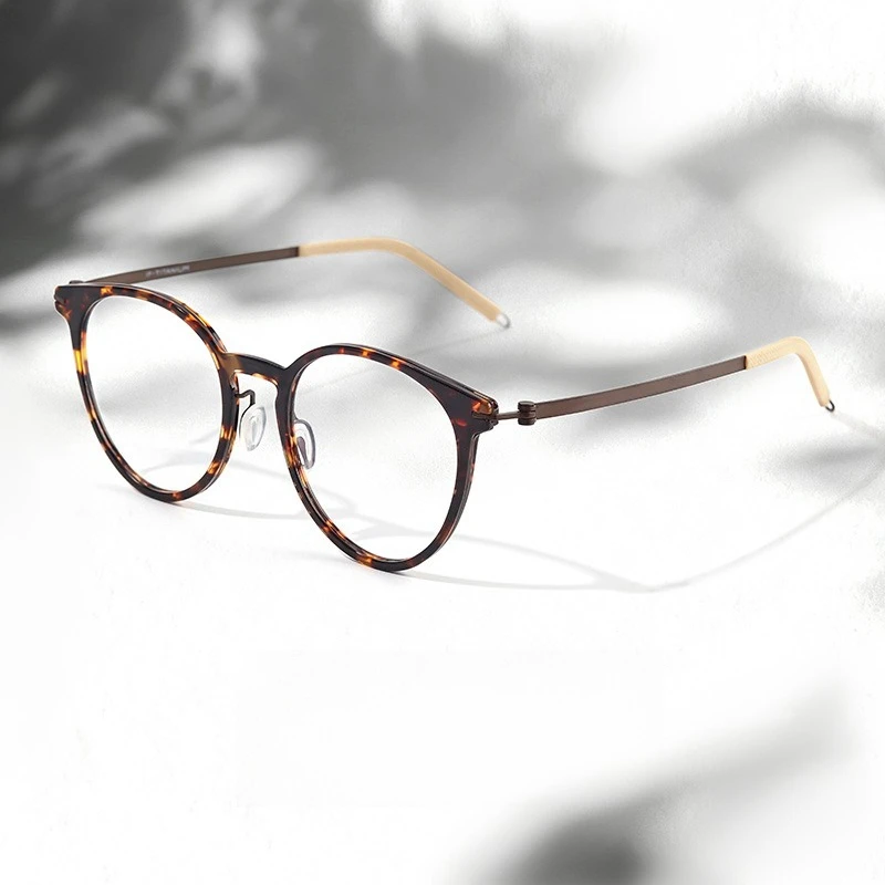 

Top Quality Handmade Vintage Oval Acetate & Alloy glasses frame men women optical Myopia Presbyopia Lenses attachment eyewear