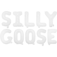 Silly Goose Letter Foil Balloons Farm Animal Themed Birthday Party Decor for 1st 2nd 3rd Birthday Baby Shower Party Supplies