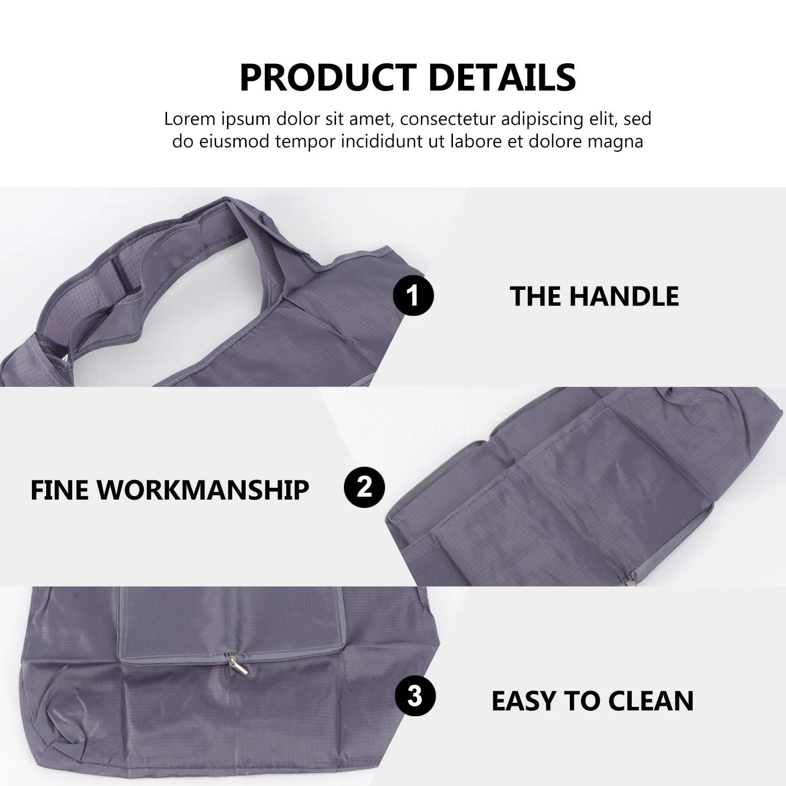 

2Pcs Environmental Oxford Cloth Shopping Bags Waterproof Foldable Large Capacity Portable Tote Supermarket Storage Pouch