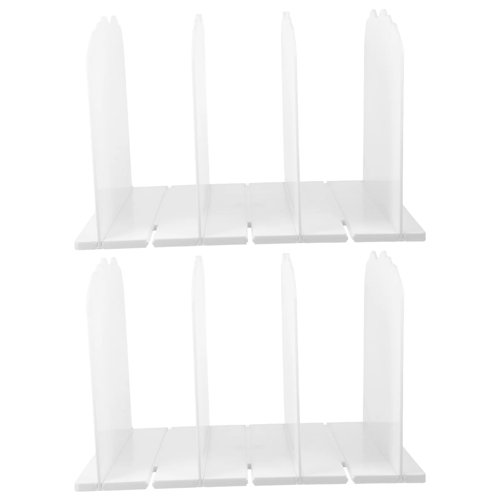 

2Pcs Wavy Closet ganizer Storage Rack Handbags Adjustable Divider Plastic Shelf Space Saving Cupboard