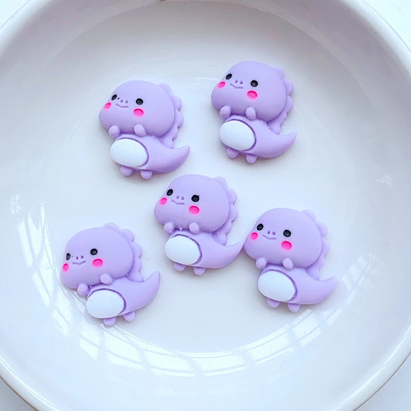 녹색 공룡 납작한 뒷면 레진 카보숑, 귀여운 만화 색상, 스크랩북 DIY 쥬얼리 공예 장식 액세서리, 20 개, 신제품