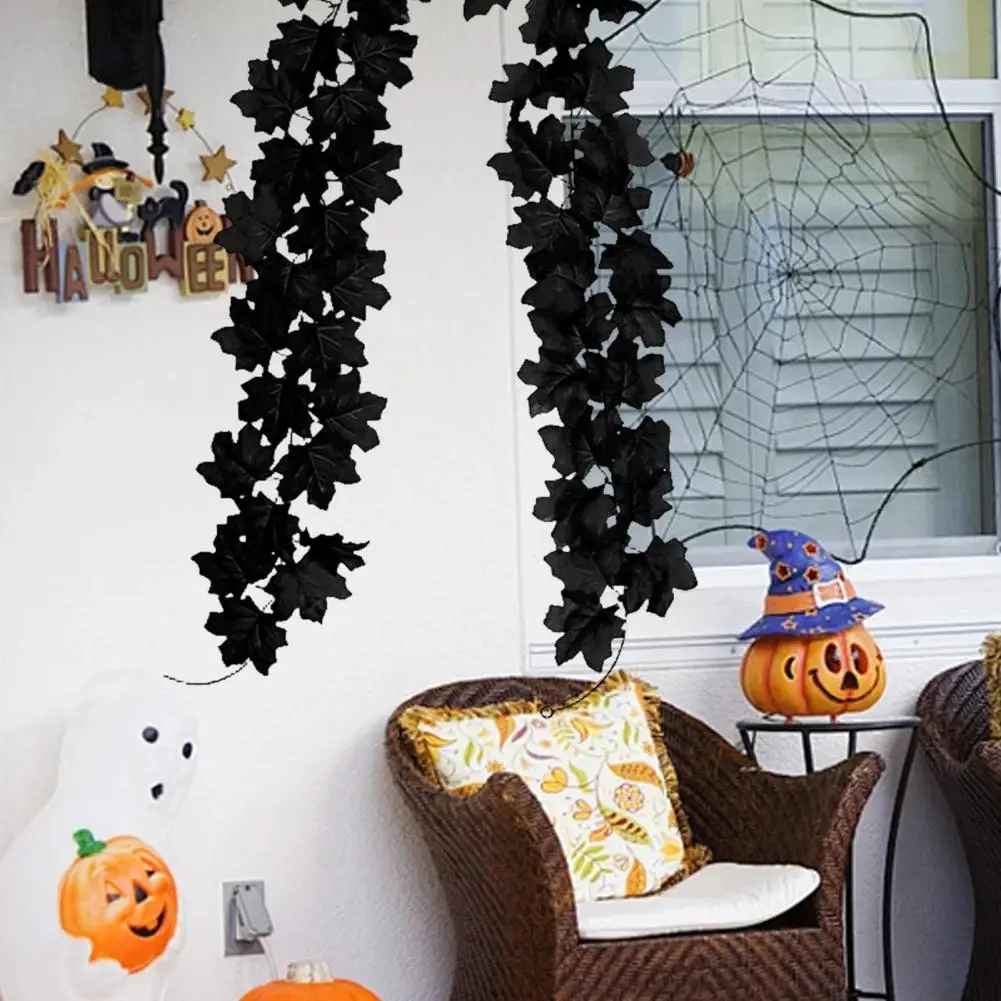 

Harvest Festival Garland Festive Halloween Fall Harvest Artificial Maple Leaf Garland for Home Garden Indoor Outdoor Decoration