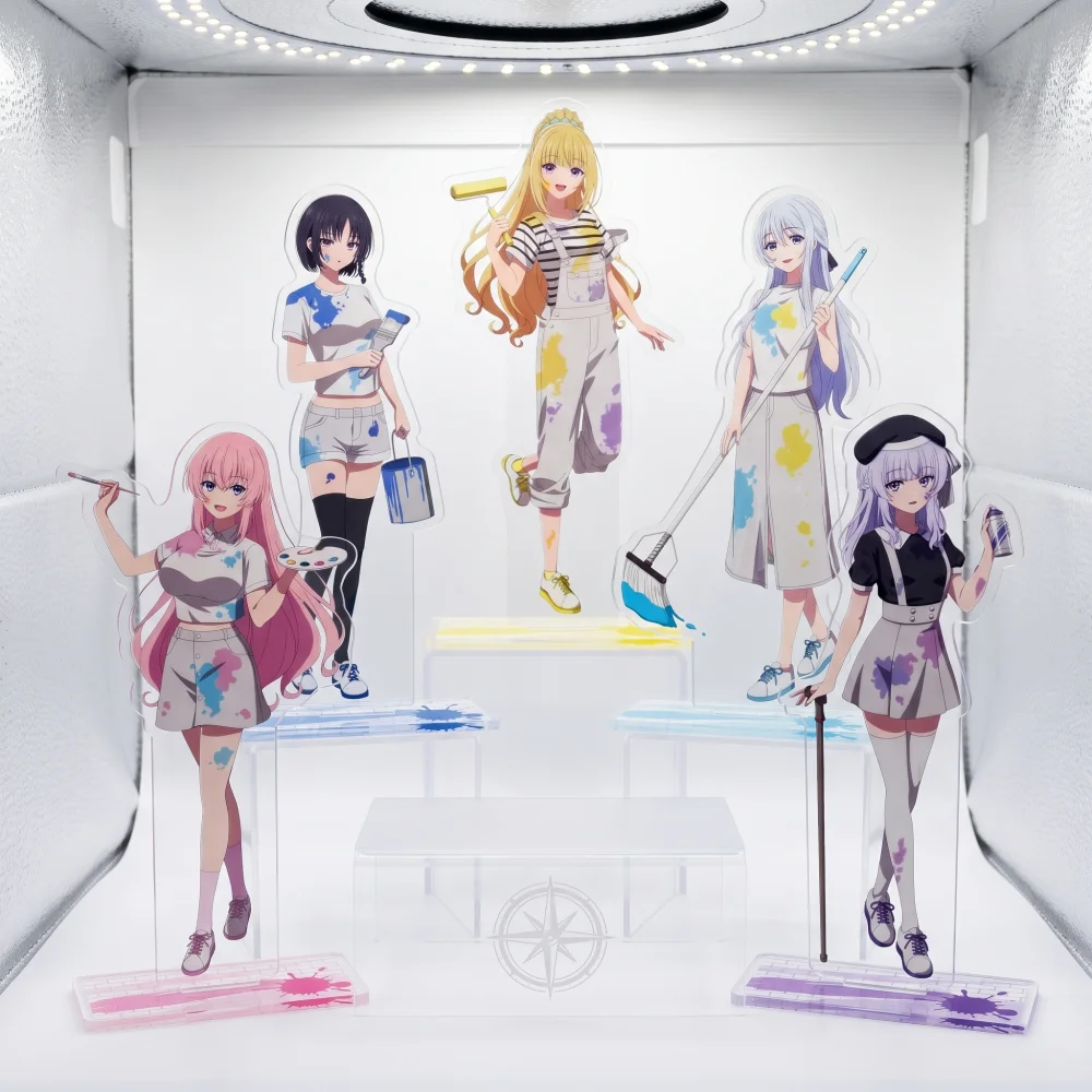 Classroom of the Elite 15cm Acrylic keychain Stand Honami Suzune Kei Hiyori Arisu Paint Splash Anime Desk Ornament Gift
