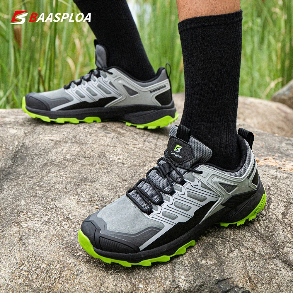 2023  Mens Hiking Shoes Outdoor Safety Shoes Waterproof Anti-Skid Sneaker Wear-Resistant Sneakers Fashion Male Shoe Ykywbike