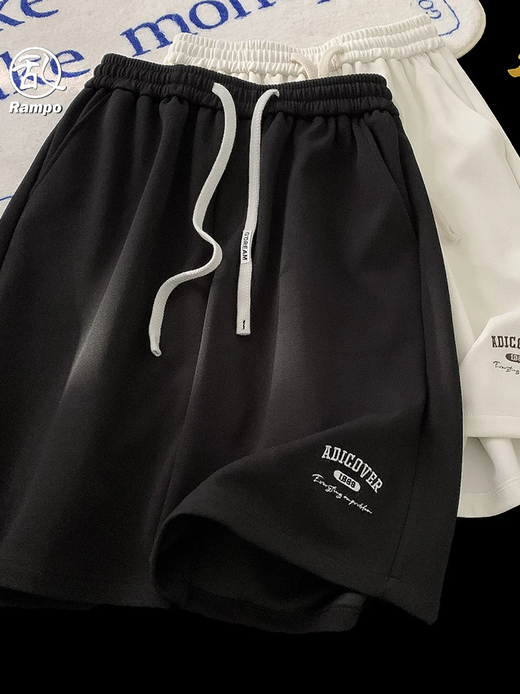 

Повседневные баскетбольные шорты с вышивкой, мужские летние свободные шорты длиной до колена в американском стиле, модные спортивные шорты средней длины для молодежи