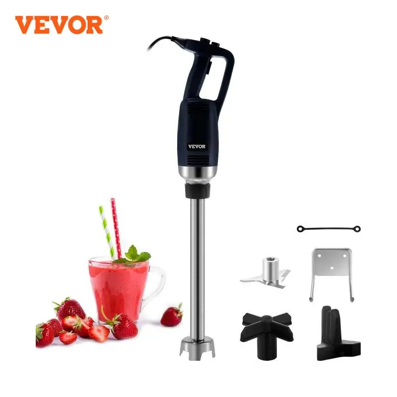 VEVOR Effortless Commercial Immersion Blender Electric Professional Hand Mixer Variable Speed for Smoothie Egg White Ice Cream