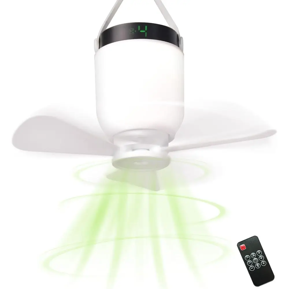 

Camping Accories an with Light - Portable Rechargeable Tent an with 8000mAh Battery, Remote Control & Hanging Hook - Cool Campin