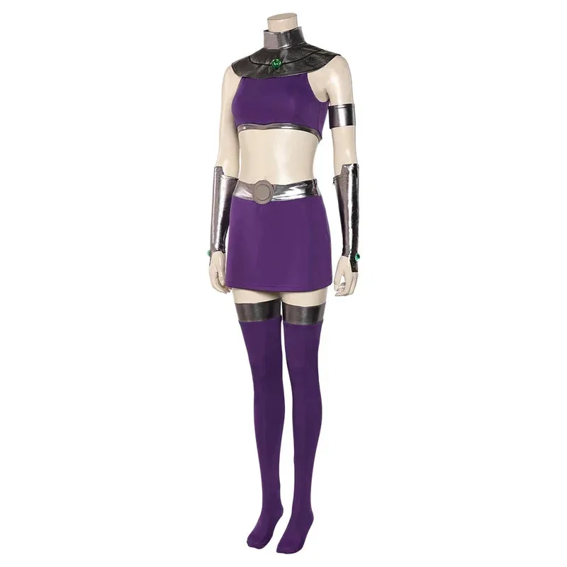 

XT8TV Fantasy Starfire Cosplay Costume Adult Women Disguise Fantasia Vest Skirt Roleplay Outfits Halloween Carnival Party S@XT6！
