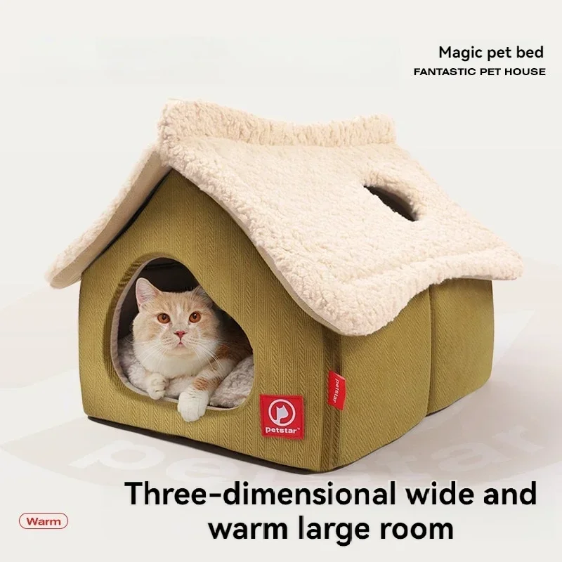 

Cozy igloo shaped cat's nest easy to disassemble and clean, pet bed igloo shaped cat's nest