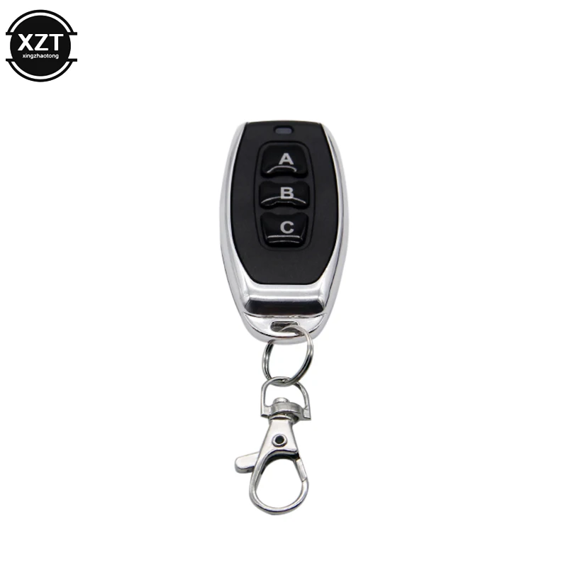 NEW 433MHz Wireless Remote Control 3 Key Garage Door Duplicator Learning Code Key Fob DC 6V Universal Copy Auto Car Alarm System