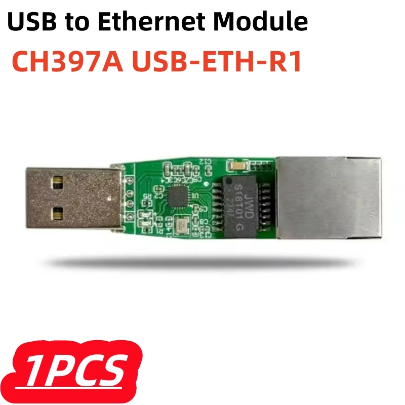 1Pcs/lot New USB to Ethernet Module Development Board Low Power CH397 USB Network Adapter Supports 10/100Mbps