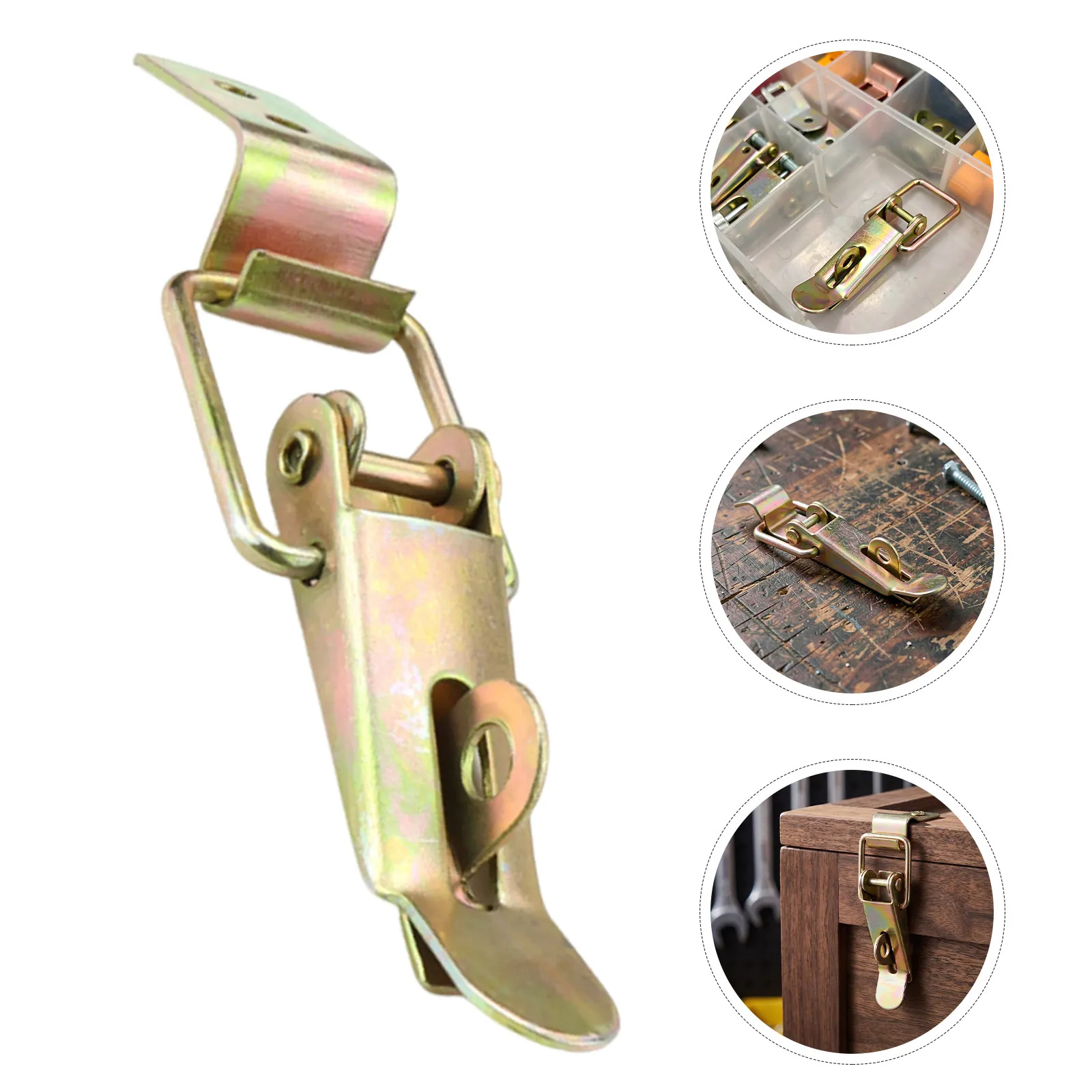 4Pcs Heavy Duty Metal Cargo Box Toggle Latches 90 Degree Right Buckle for Tricycle Wood Box Trailer Door Fastening