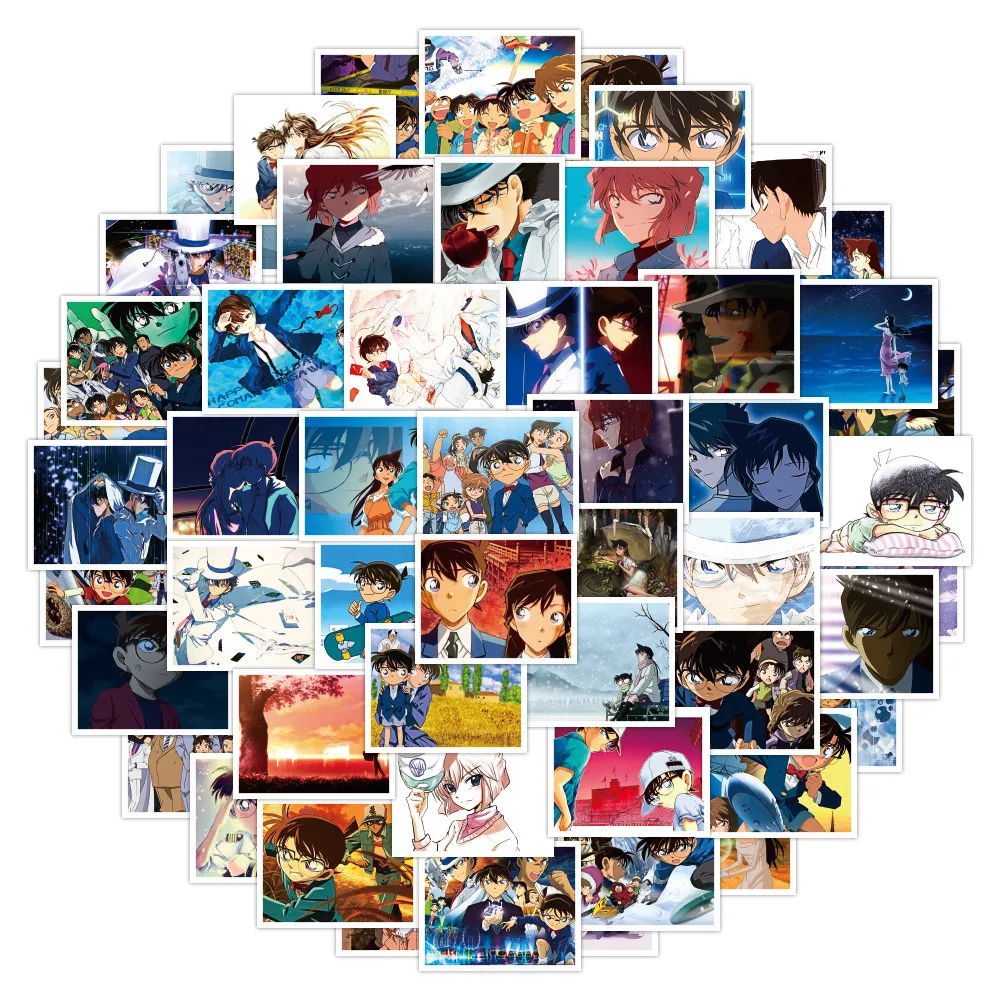AliExpress 50PCS Cartoon Anime Detective Conan Graffiti Stickers for Bicycle Hand Account Pencil Case Decals
