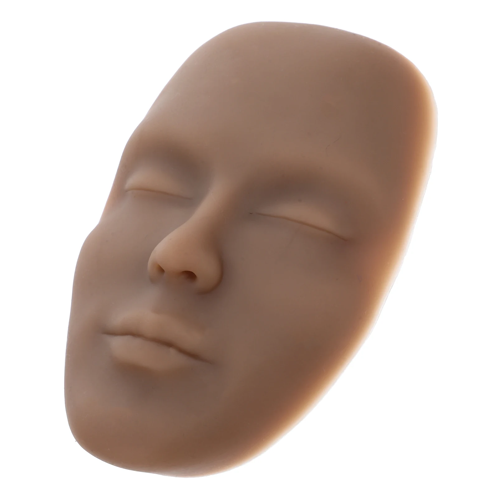 ممارسة مكياج الوجه، بشرة ناعمة من السيليكون لتدريب شفاه الرموش والحواجب، رأس عارضة أزياء آسيوية اللون، تمرين وشم الوجه #5