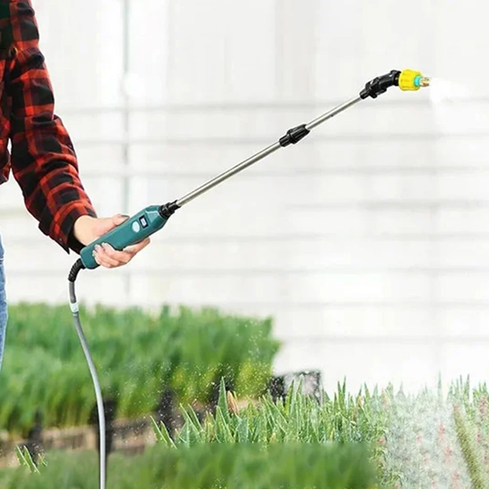 

Electric Sprayer Telescopic Wand Rechargeable Garden Sprayer Wand with 3 Nozzles Electric Watering Handle for Lawn and Garden