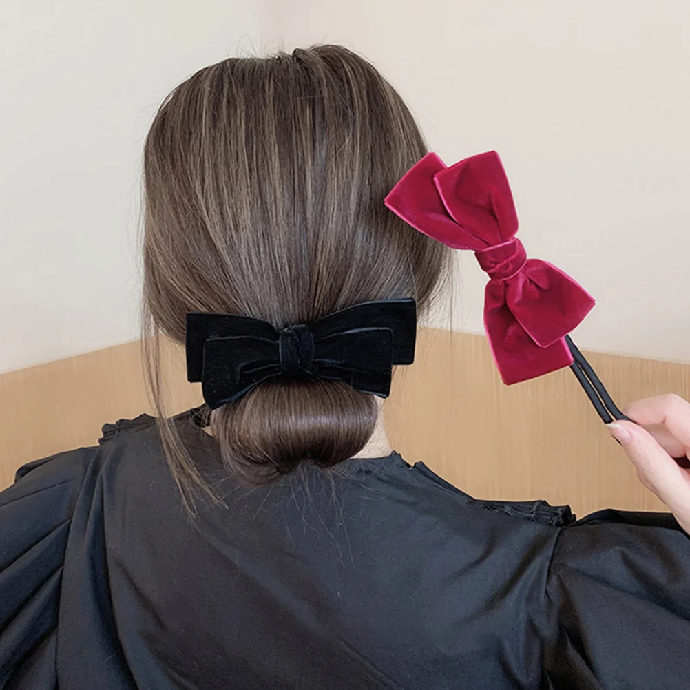 

2pcs Bowknot Bun Maker For Thick Thin Long Bun Shaper Tool Women Girls Teens Hair Styling Curler Wrap Donut Shaper Hair Care