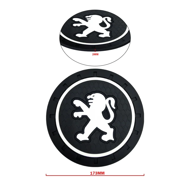 1/2 قطعة هلام السيليكا قاعدة أكواب السيارة كوب ماء المضادة للانزلاق وسادة لبيجو 206 307 308 3008 207 208 407 508 2008 5008 107 106 205